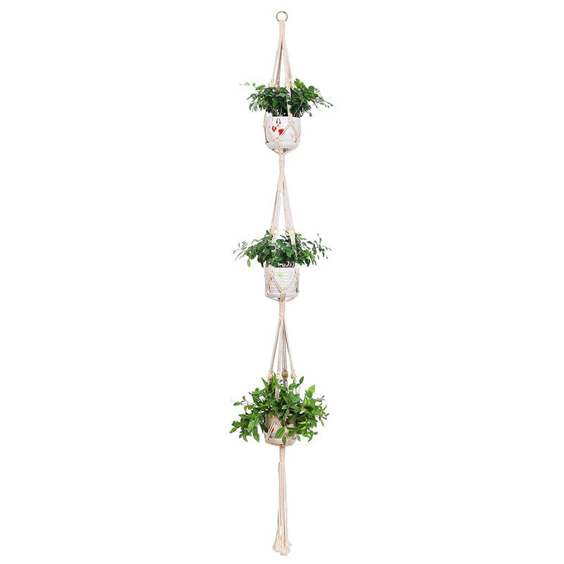 Hot sales 100% handmade macrame plant hanger flower /pot hanger for wall decoration countyard garden