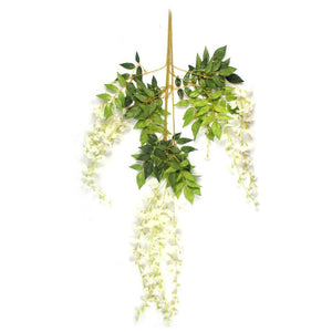 OurWarm 36pcs Wedding Decor Artificial Silk Wisteria Flower Vines hanging Rattan Bride flowers Garland For Home Garden Hotel