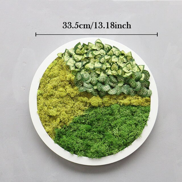 Homemade Artificial plants Living room wall hanging Eternal flower moss photo frame  DIY home decoration accessories modern