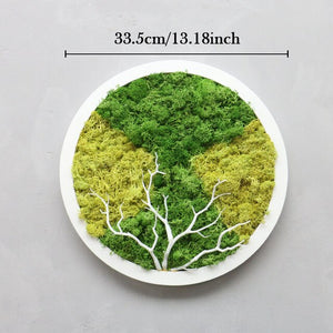 Homemade Artificial plants Living room wall hanging Eternal flower moss photo frame  DIY home decoration accessories modern