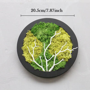 Homemade Artificial plants Living room wall hanging Eternal flower moss photo frame  DIY home decoration accessories modern